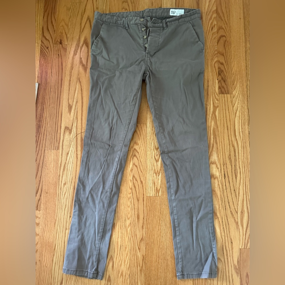 Denim&Co Gray Chinos Comfortable Everyday Wear